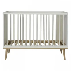Lit bébé 60x120 cm flow white et oak