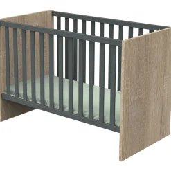 Lit bébé 60x120cm nova gris volcan