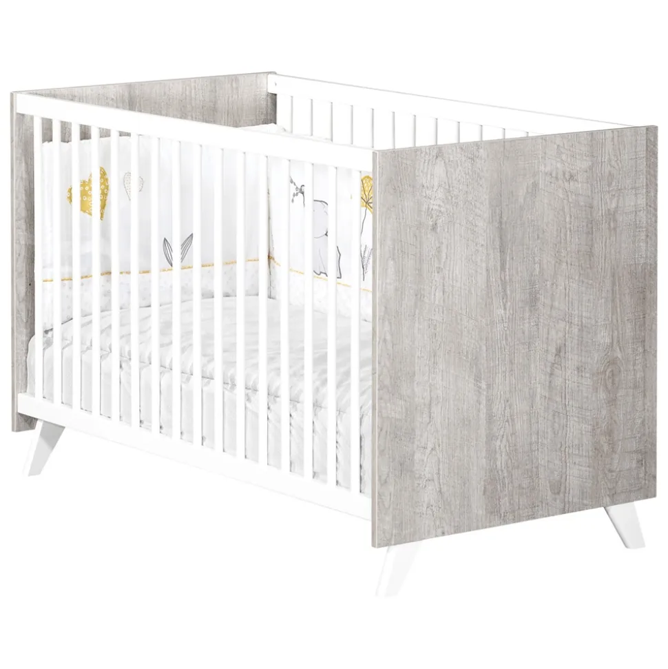 Lit bébé 60x120cm scandi gris