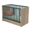 Lit bébé 60x120 cm + tiroir de lit nova gris volcan