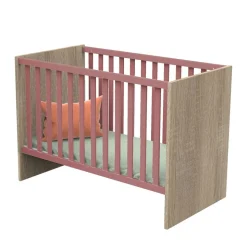 Lit bébé 60x120 cm + tiroir de lit nova rose canyon