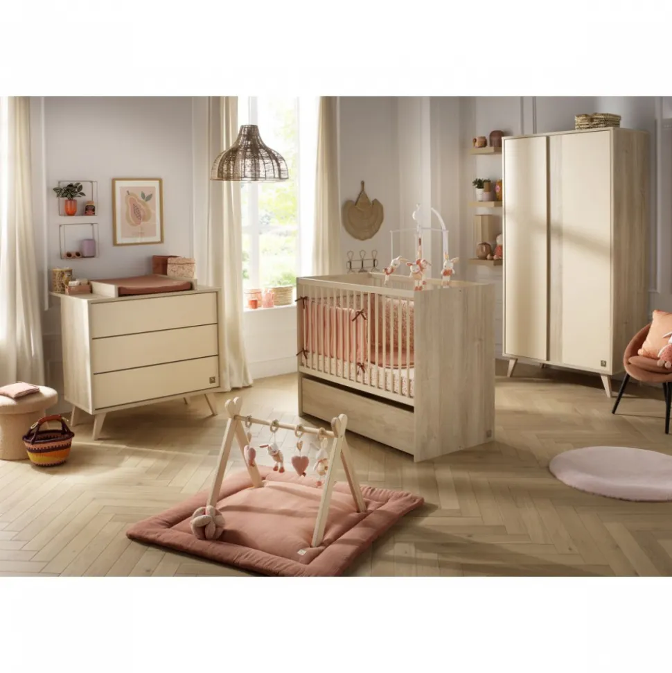 Lit bébé 60x120cm transformable melinee