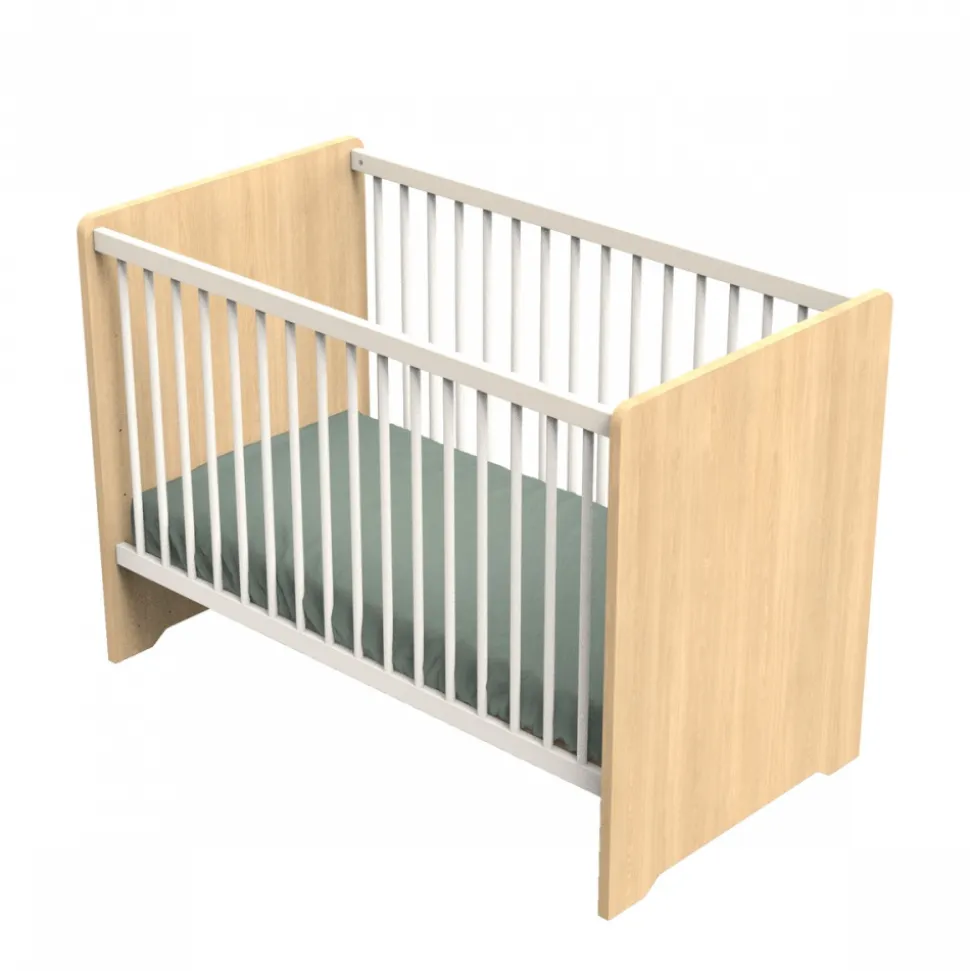 Lit bébé 60x120cm vanille (non transformable)