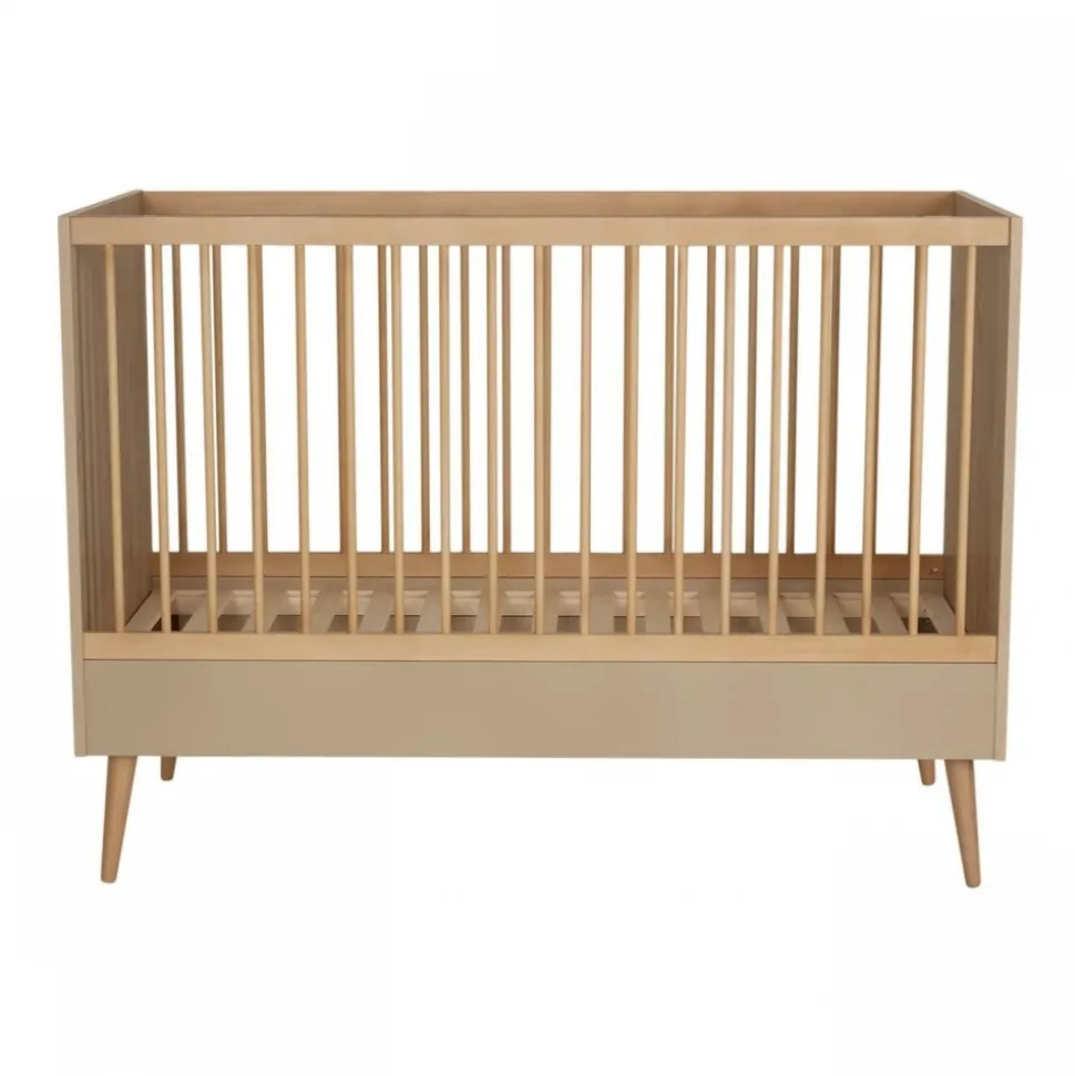 Lit bébé 70x140 cm évolutif en lit enfant cocoon latte