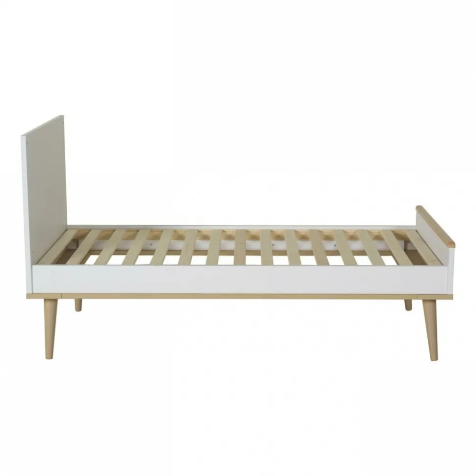 Lit bébé 70x140 cm évolutif en lit enfant flow white et oak