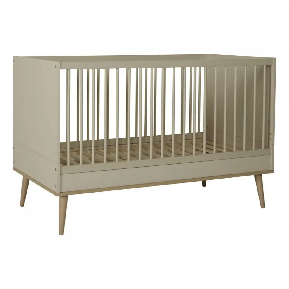 Lit bébé 70x140 cm évolutif en lit enfant flow argile et oak