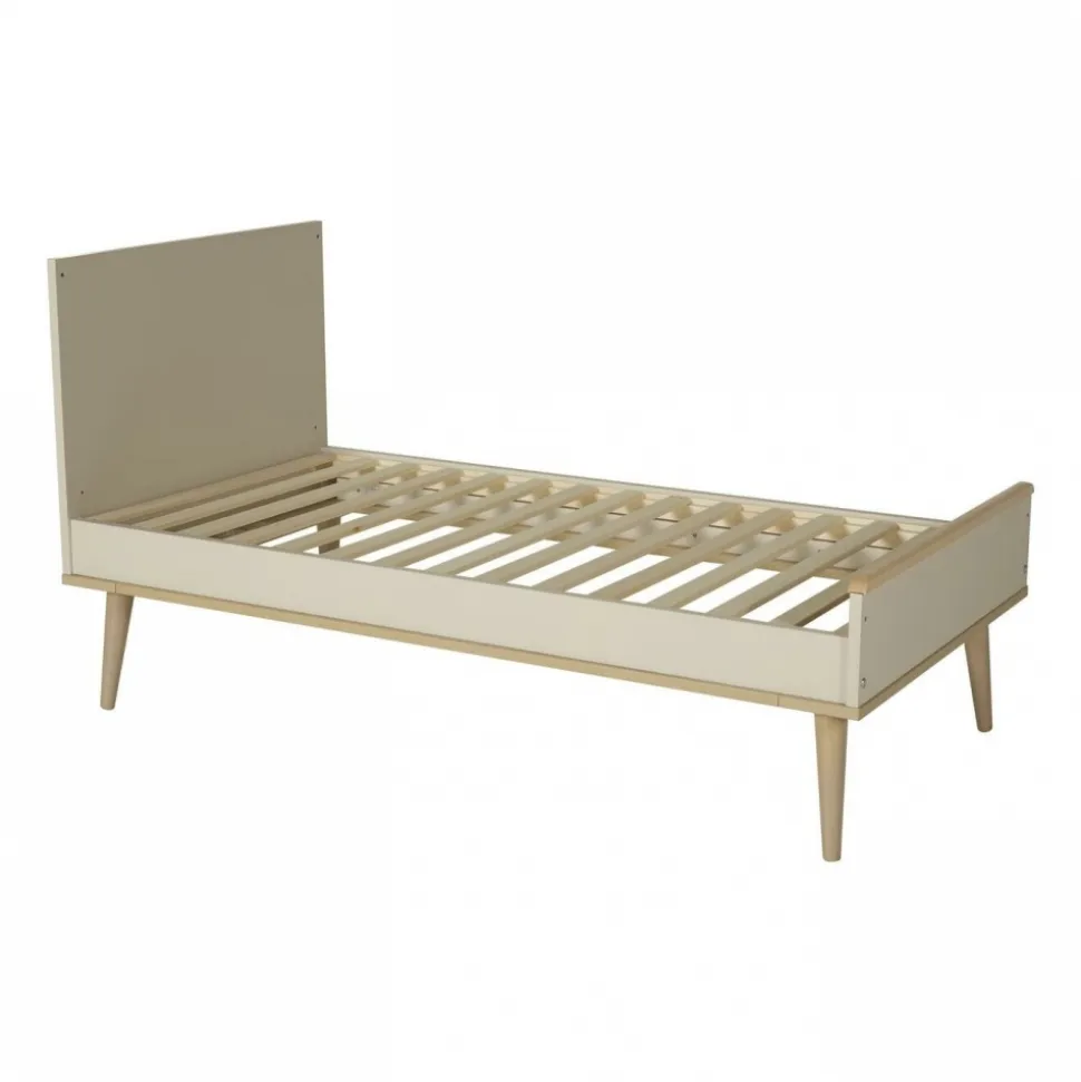 Lit bébé 70x140 cm évolutif en lit enfant flow argile et oak