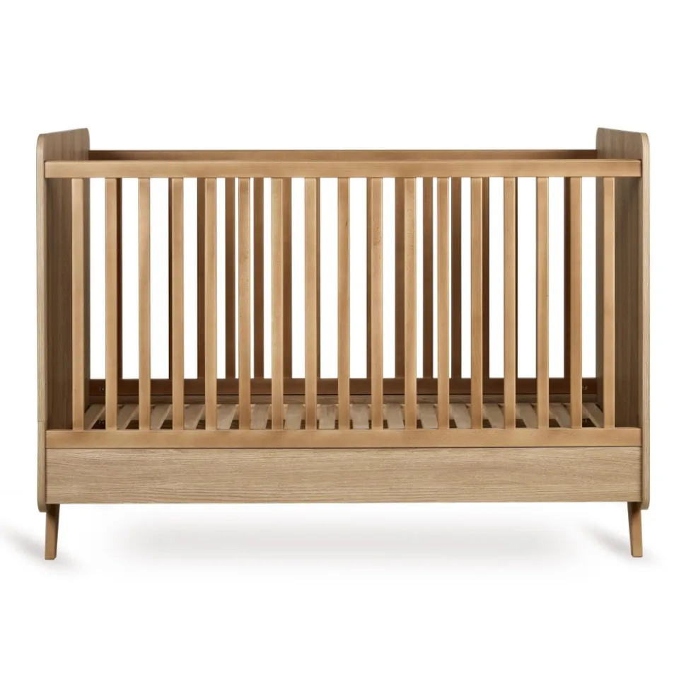 Lit bébé 70x140 cm évolutif en lit enfant loft honey ash