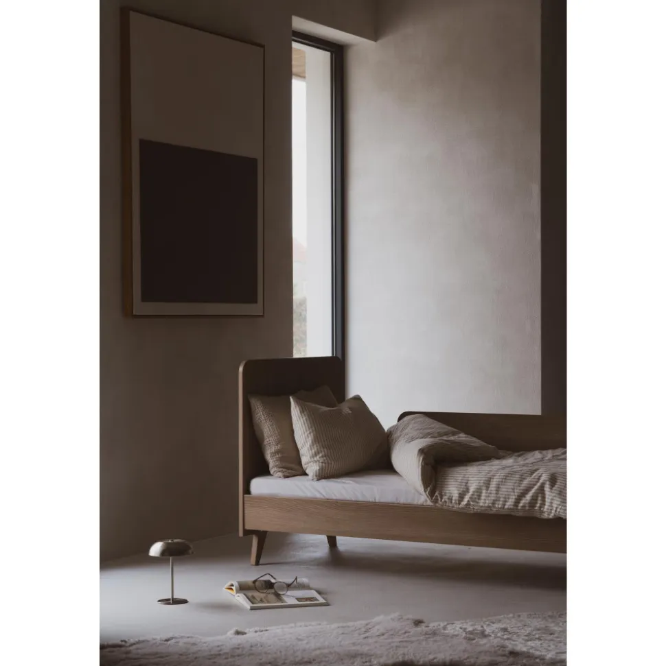 Lit bébé 70x140 cm évolutif en lit enfant loft honey ash