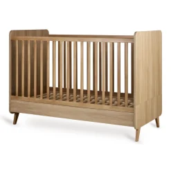 Lit bébé 70x140 cm évolutif en lit enfant loft honey ash