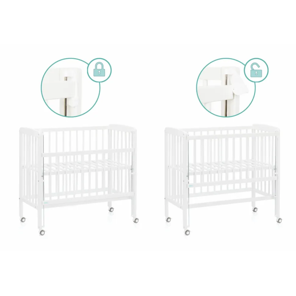 Lit cododo en bois nino blanc
