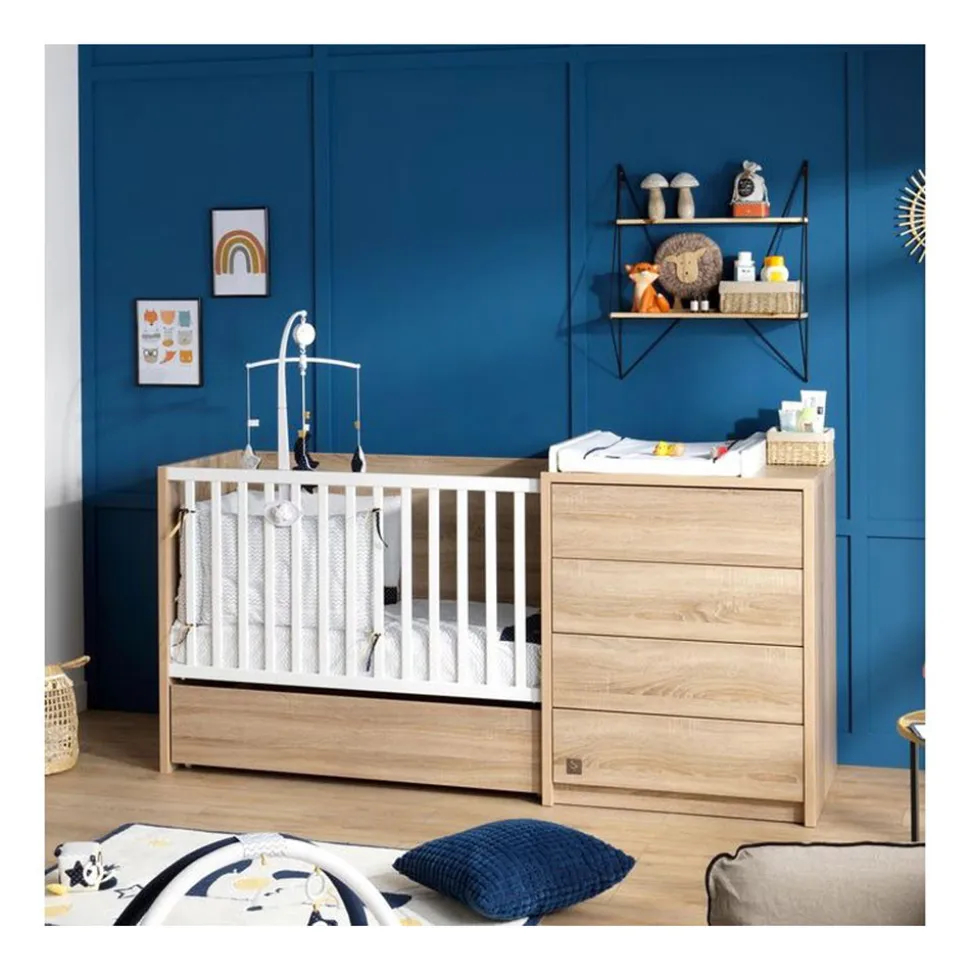 Lit combiné évolutif bébé 60x120cm antonin