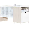 Lit combiné évolutif 60x120 en 90x190cm scandi naturel