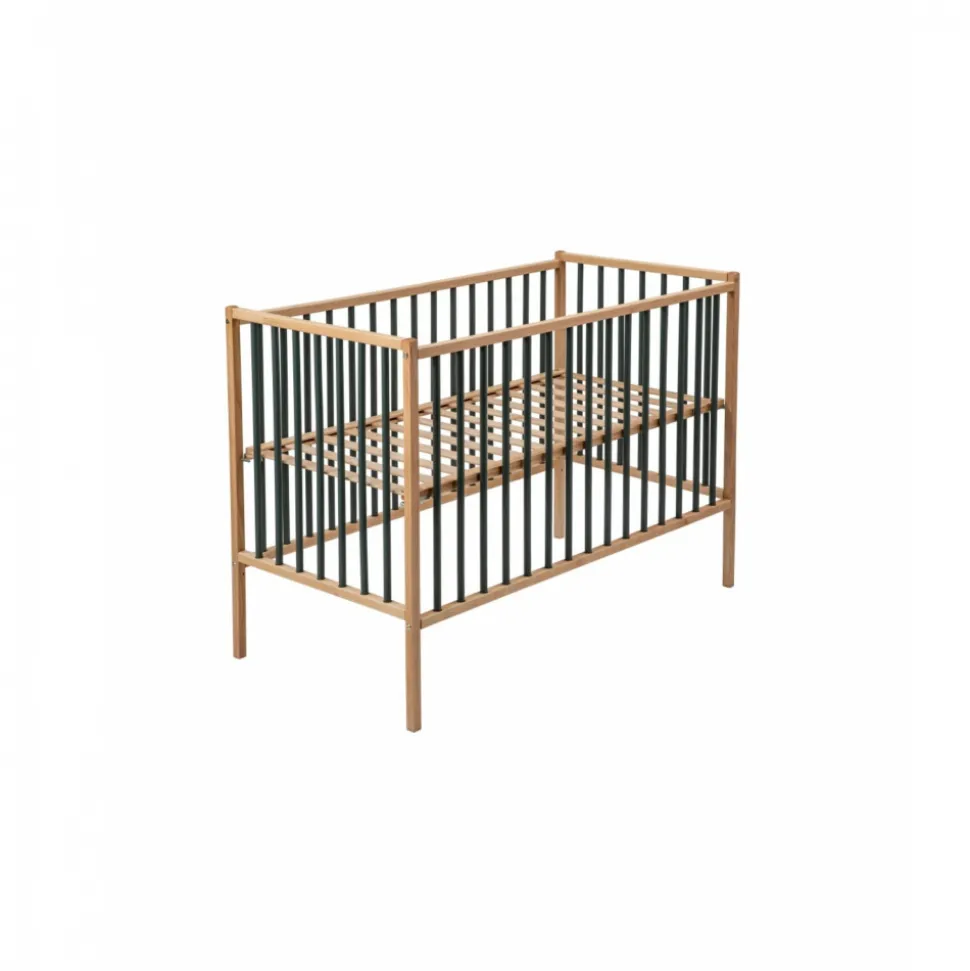 Lit en bois 70x140 cm rémi hybride kaki