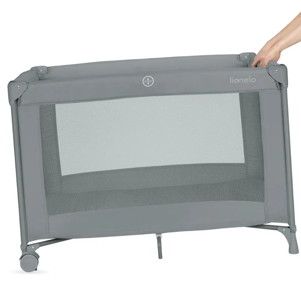 Lit parapluie bébé amelie compact avec matelas grey concrete