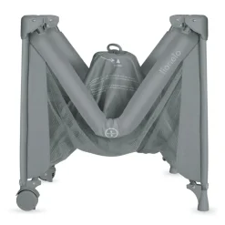 Lit parapluie bébé amelie compact avec matelas grey concrete