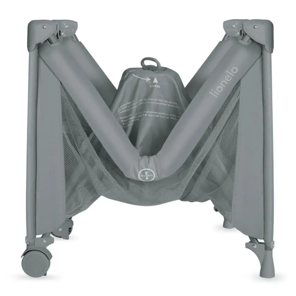 Lit parapluie bébé amelie compact avec matelas grey concrete