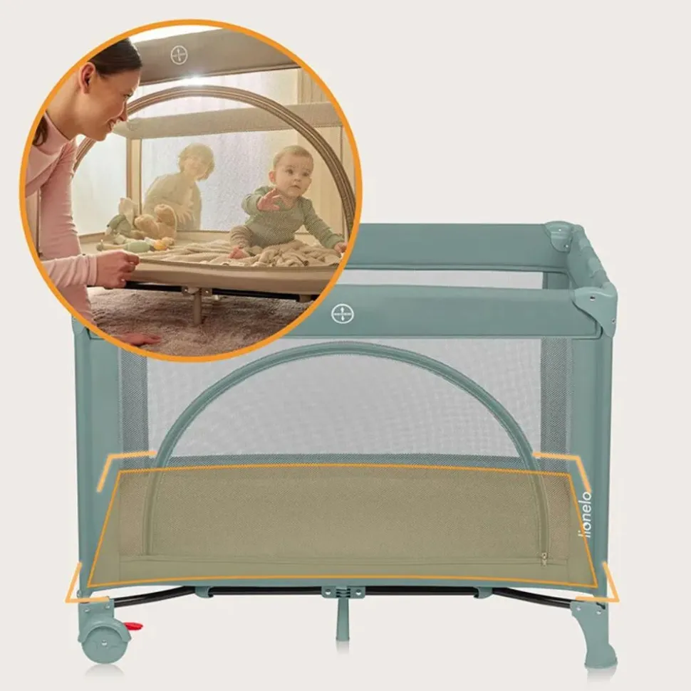 Lit parapluie bébé laura compact 2 en 1 green sage
