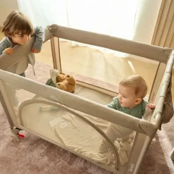 Lit parapluie bébé laura compact 2 en 1 beige sand
