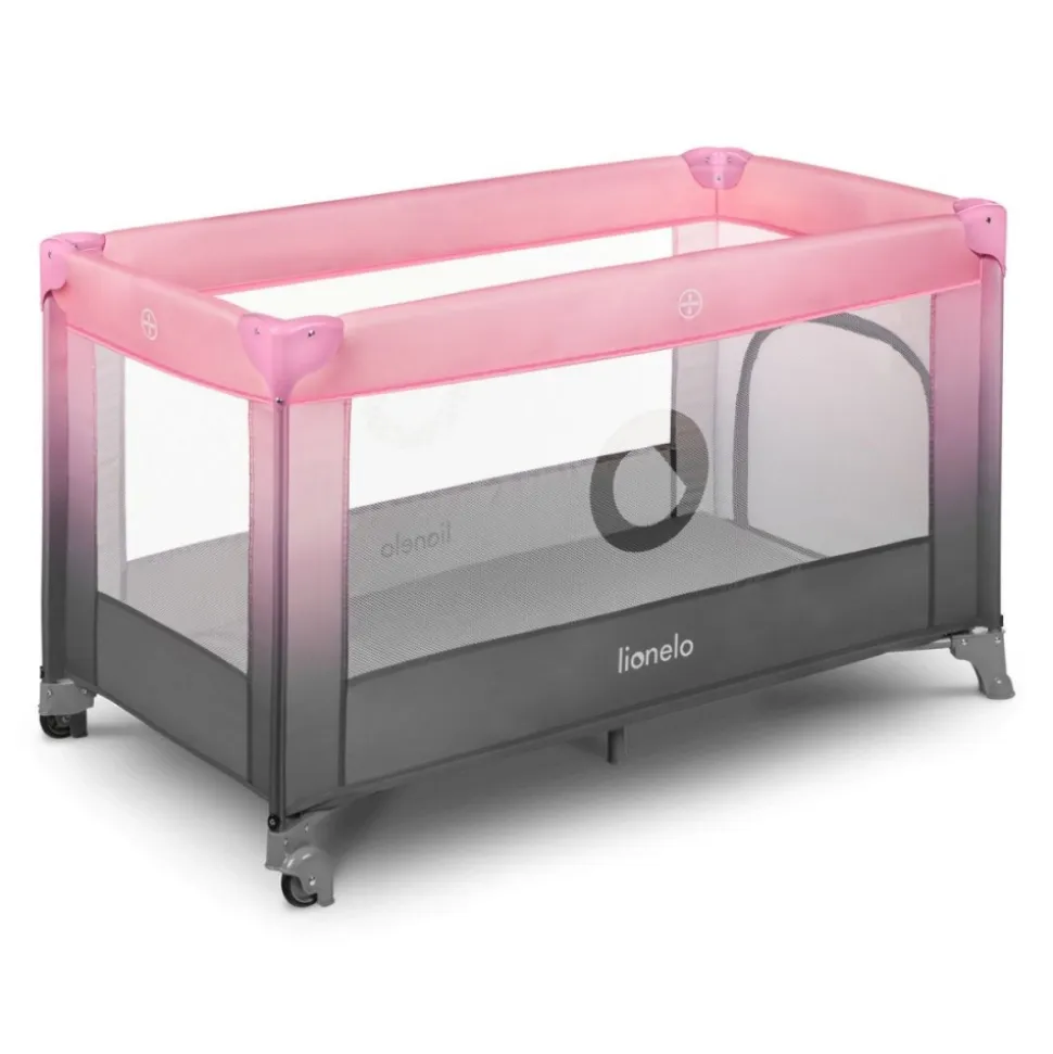 Lit parapluie bébé stefi 2 en 1 pliable pink ombre