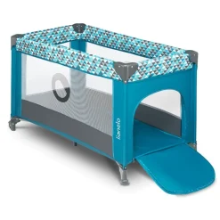 Lit parapluie bébé stefi 2 en 1 pliable green turquoise