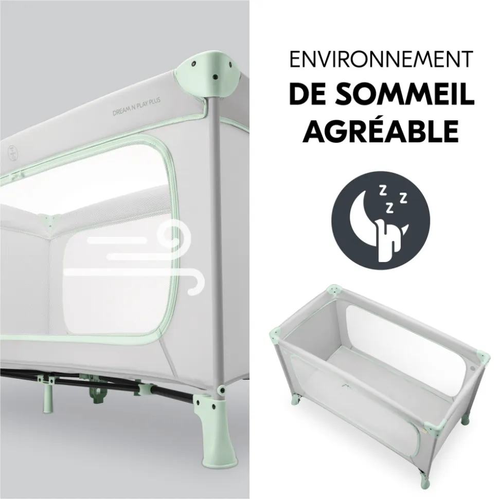 Lit parapluie dream and play plus dusty-mint