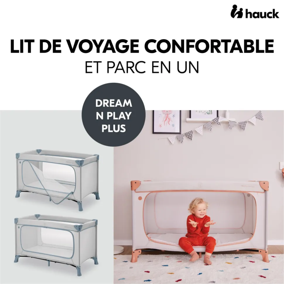 Lit parapluie dream and play plus dusty-blue