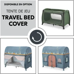 Lit parapluie 3 en 1 play n relax center dark-green