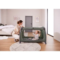 Lit parapluie 3 en 1 play n relax center dark-green