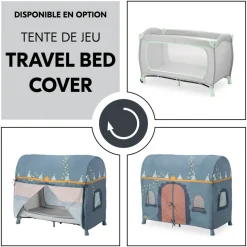 Lit parapluie 3 en 1 sleep n play go plus dusty-mint