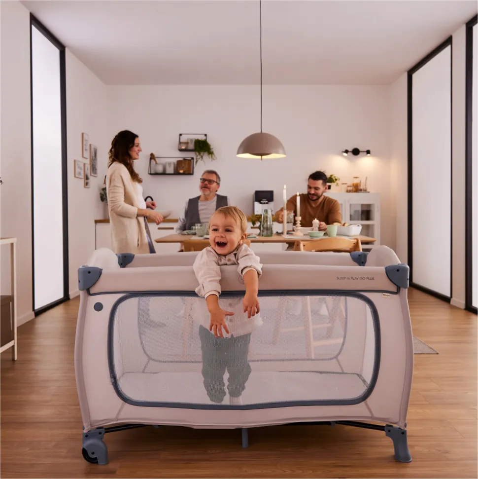 Lit parapluie 3 en 1 sleep n play go plus dusty-mint