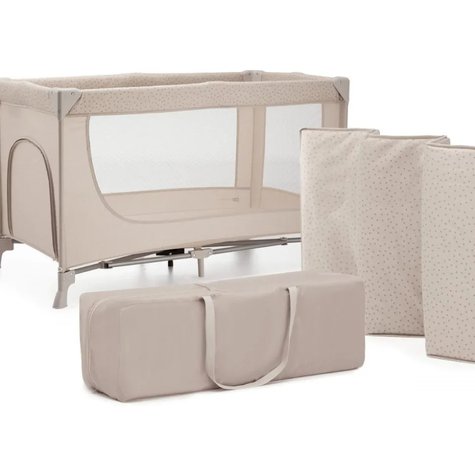 Lit parapluie joy 2 beige avec accessoires