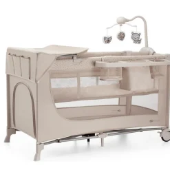 Lit parapluie joy 2 beige avec accessoires