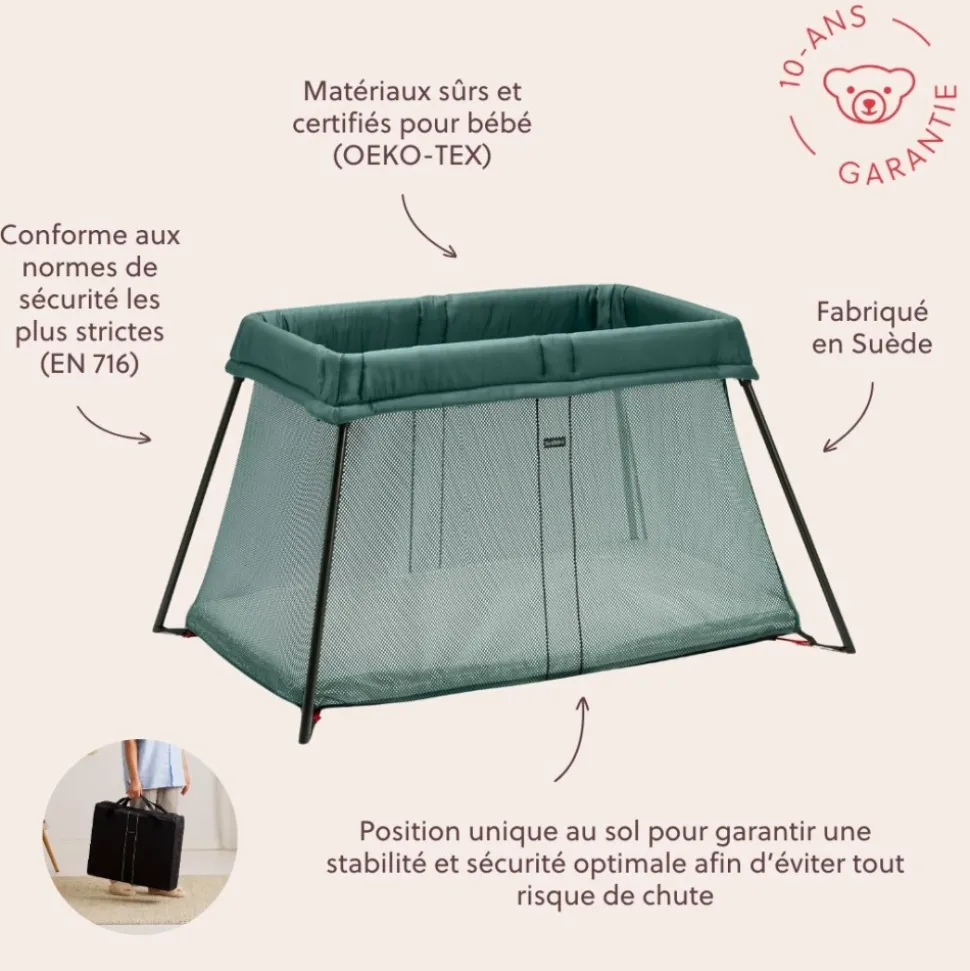 Lit parapluie light vert foncé