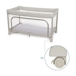 Lit parapluie merlin - beige élégance