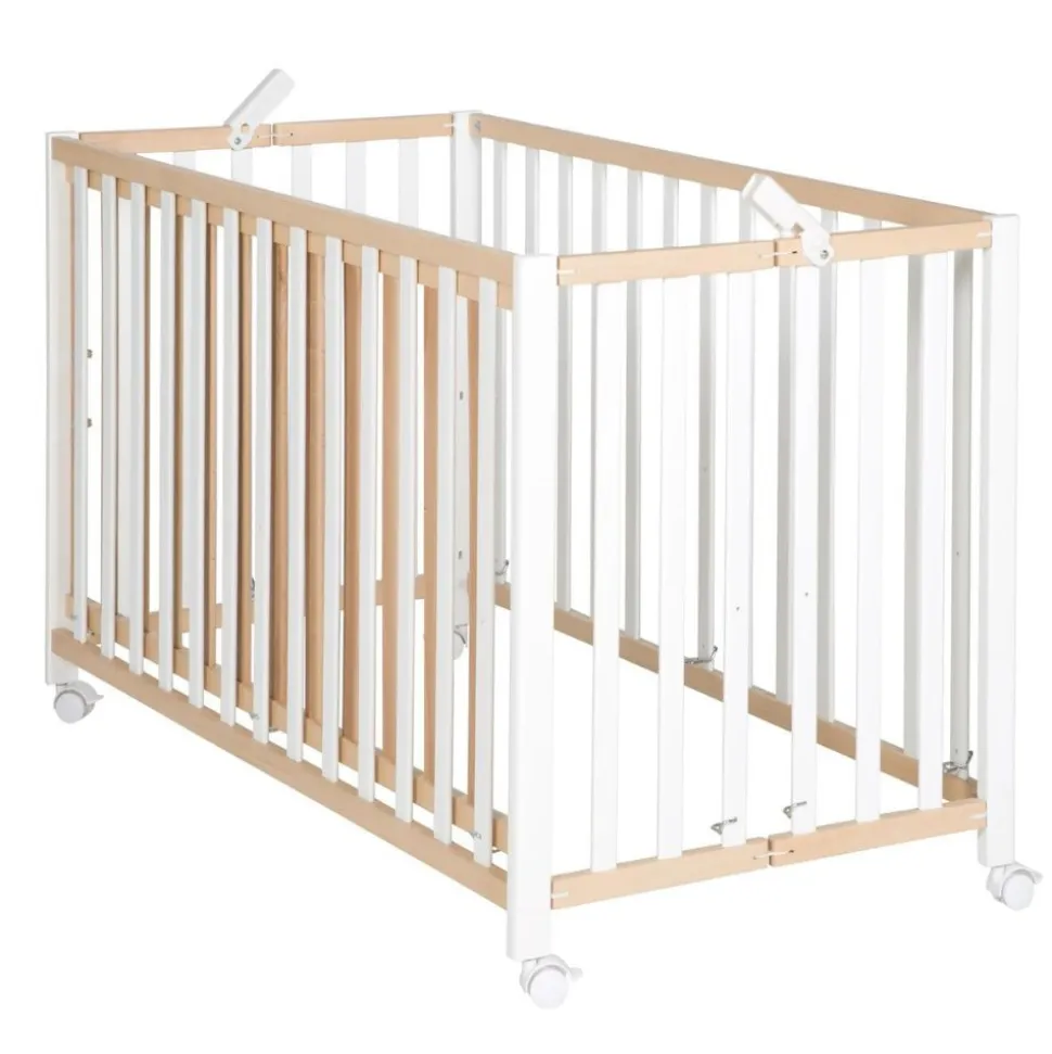 Lit pliant enfant fold up 60x120 cm bois bicolore