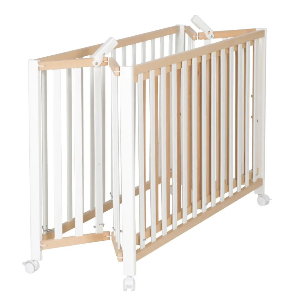 Lit pliant enfant fold up 60x120 cm bois bicolore
