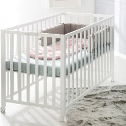 Lit pliant enfant fold up 60x120 cm bois blanc