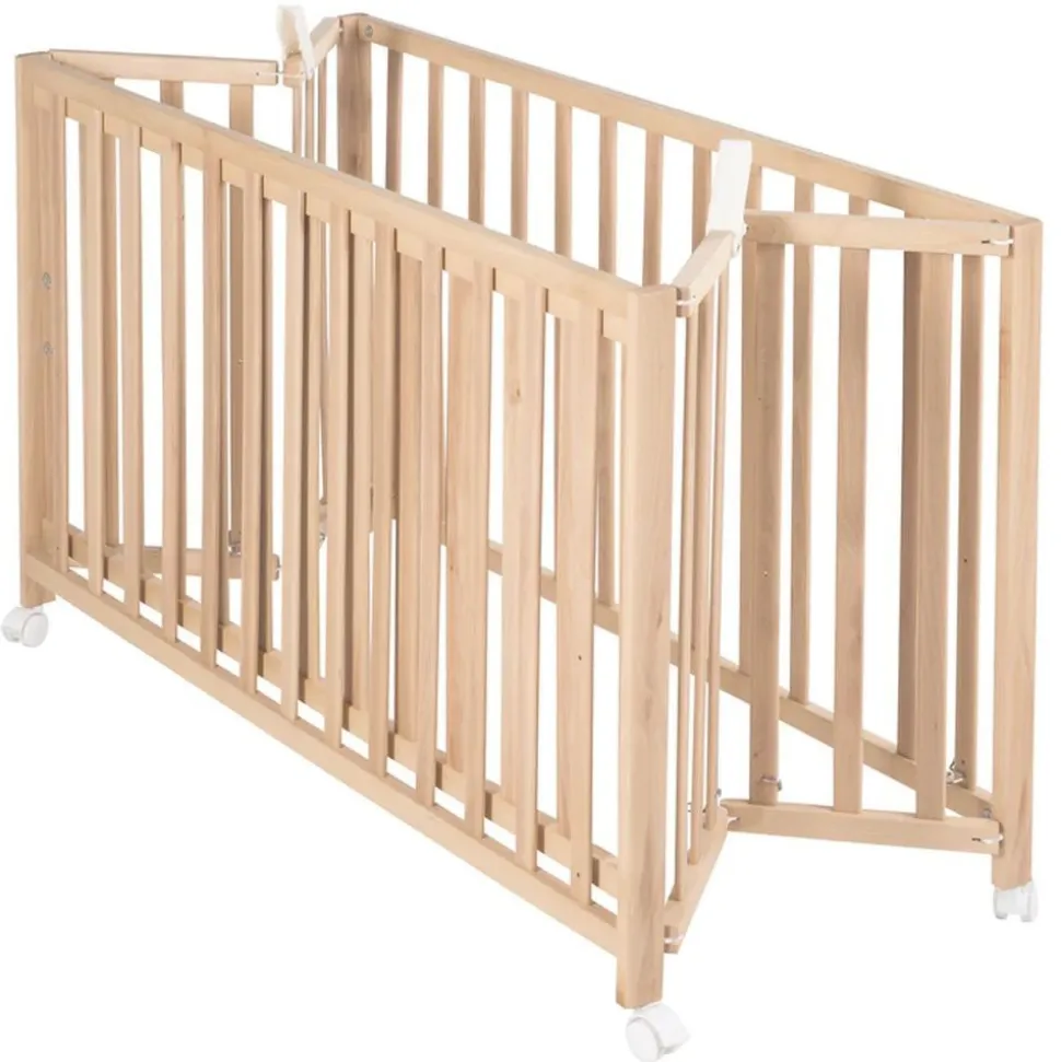 Lit pliant enfant fold up 60x120 cm bois naturel
