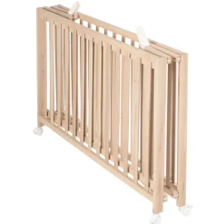 Lit pliant enfant fold up 60x120 cm bois naturel