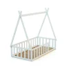 Lit tipi webaby au sol 70 x 140 en bois blanc