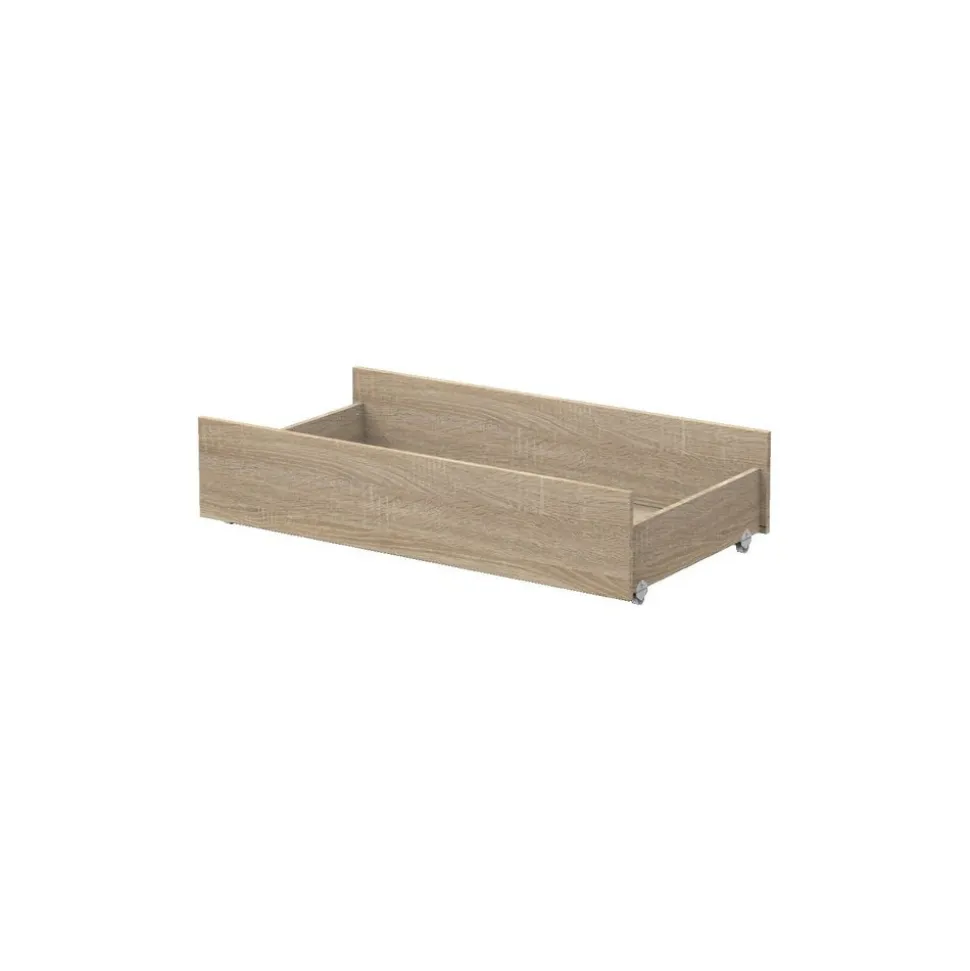 Lit évolutif bébé combiné 60x120 cm en 90x190 cm + tiroir de lit nova blanc lin