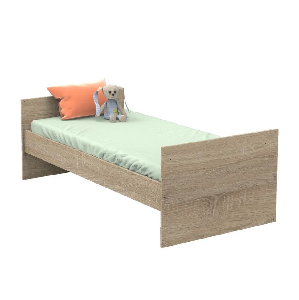 Lit évolutif bébé combiné 60x120 cm en 90x190 cm + tiroir de lit nova blanc lin