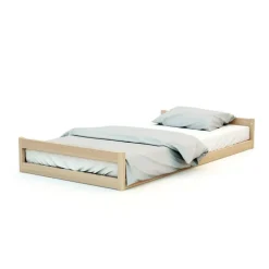 Lit évolutif confort hêtre verni 70x140cm