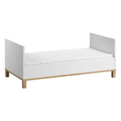 Lit 70x140 blanc et bois altitude