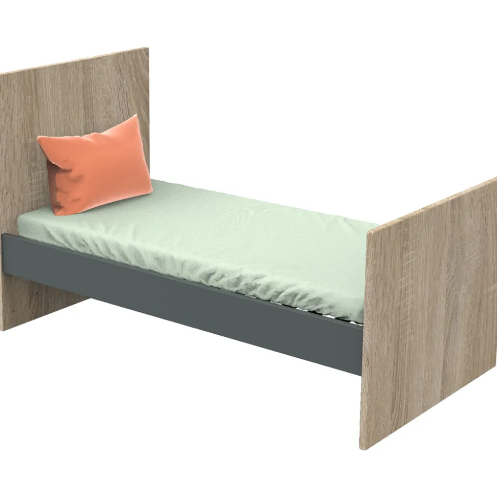 Lit 70x140cm nova gris volcan