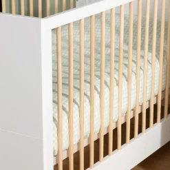 Lit 70x140cm wonder white avec pied naturel
