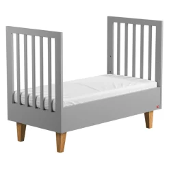 Lit 70x140 gris clair et bois lounge