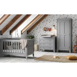 Lit 70x140 gris clair milenne