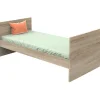 Lit 70x140 évolutif en 90x190 puis 140x190 nova blanc lin